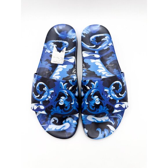 Versace Blue Baroccoflage Slides US 10 / EU 43 - Picture 3 of 11